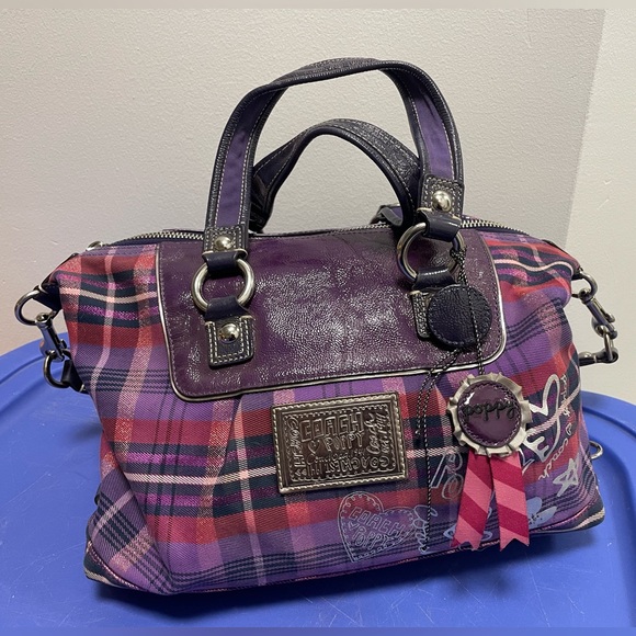 Coach Handbags - Coach Poppy Tartan Plaid Satchel - Gorgeous Purple!